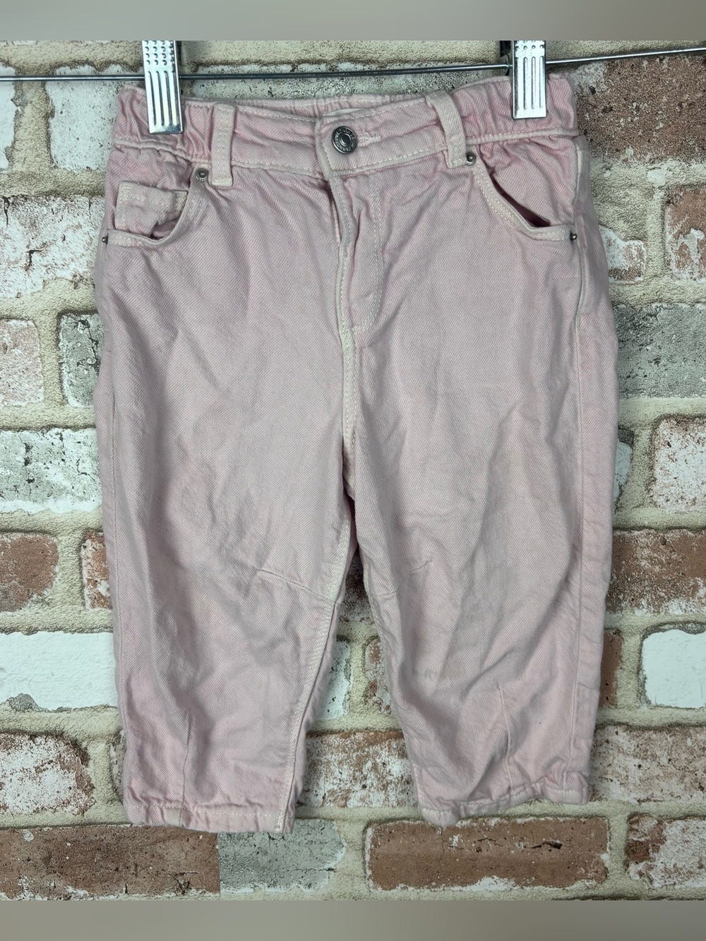 Zara baby light pink babygirl jeans 18/24 months denim